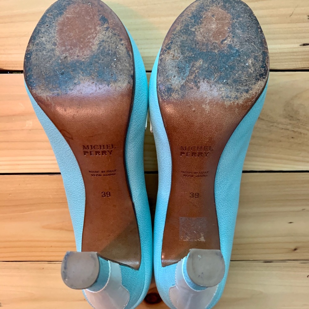 Sky Blue Cloud Michel Perry Pumps - Picture 7 of 7